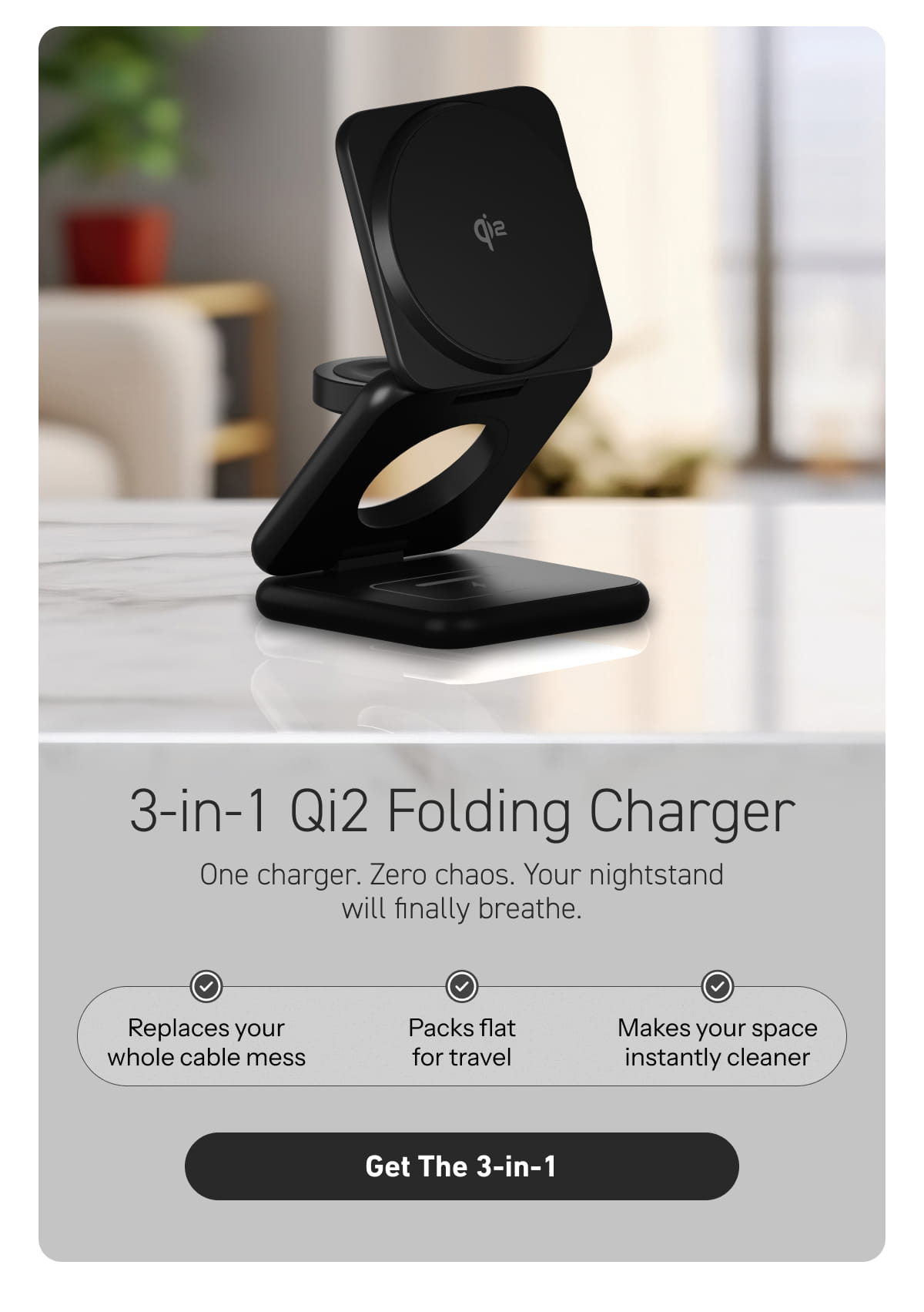3-in-1 Qi2 Folding Charger