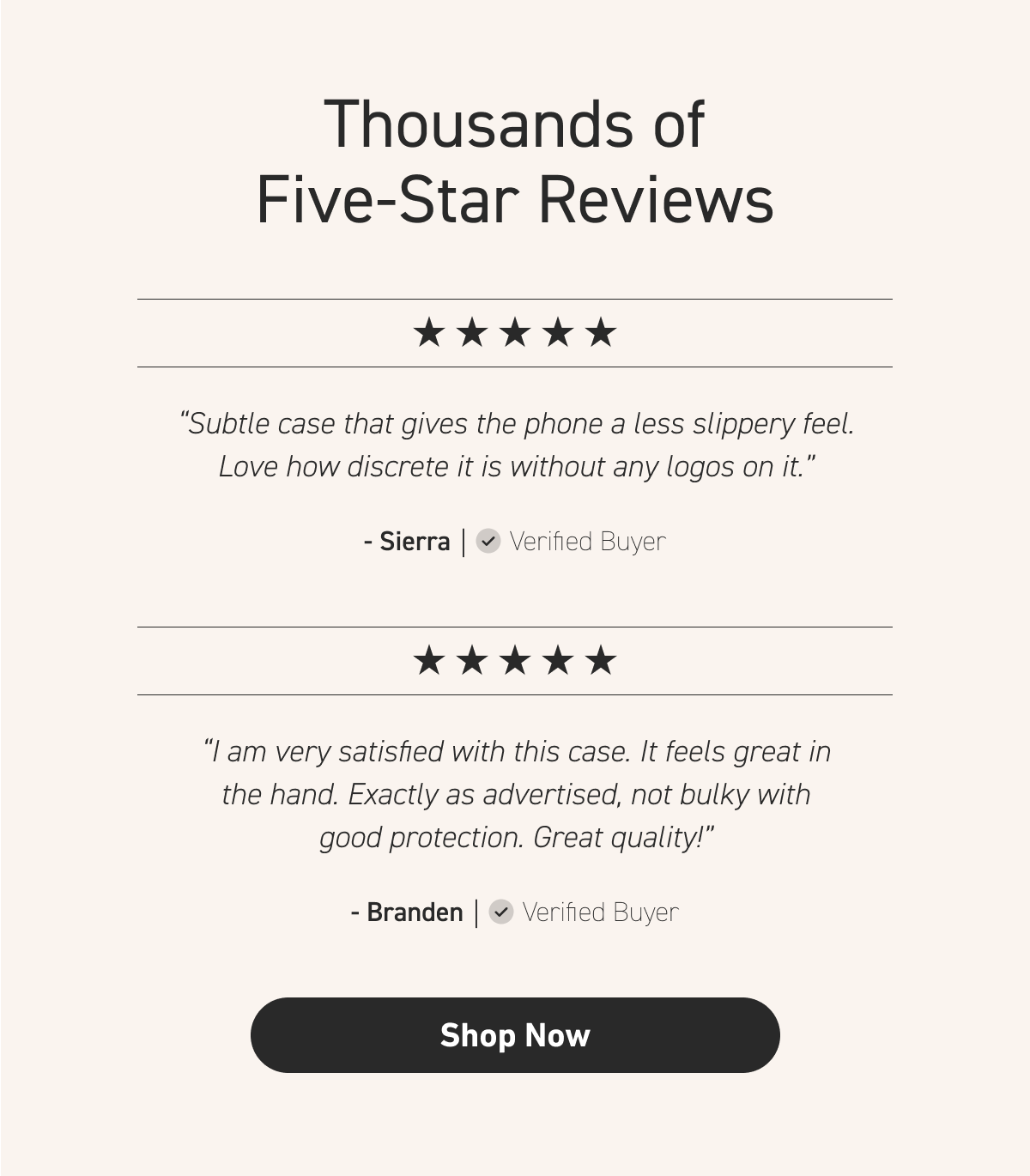 Thousands of Five-Star Reviews