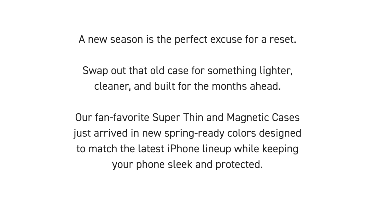 A new season is the perfect excuse for a reset.