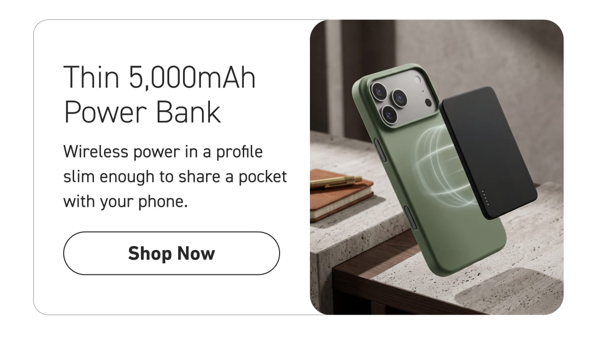 Thin 5,000mAh Power Bank [Click here to Shop Now]