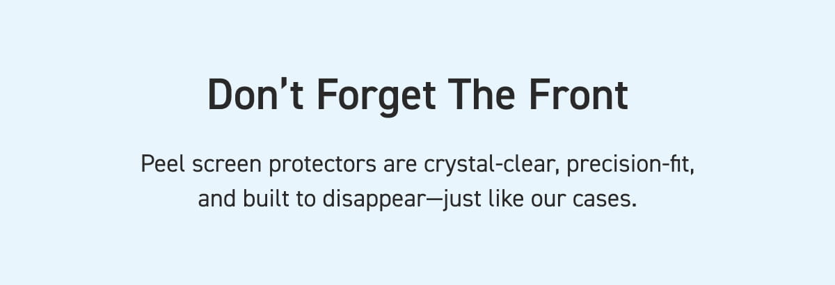 Don’t forget the front