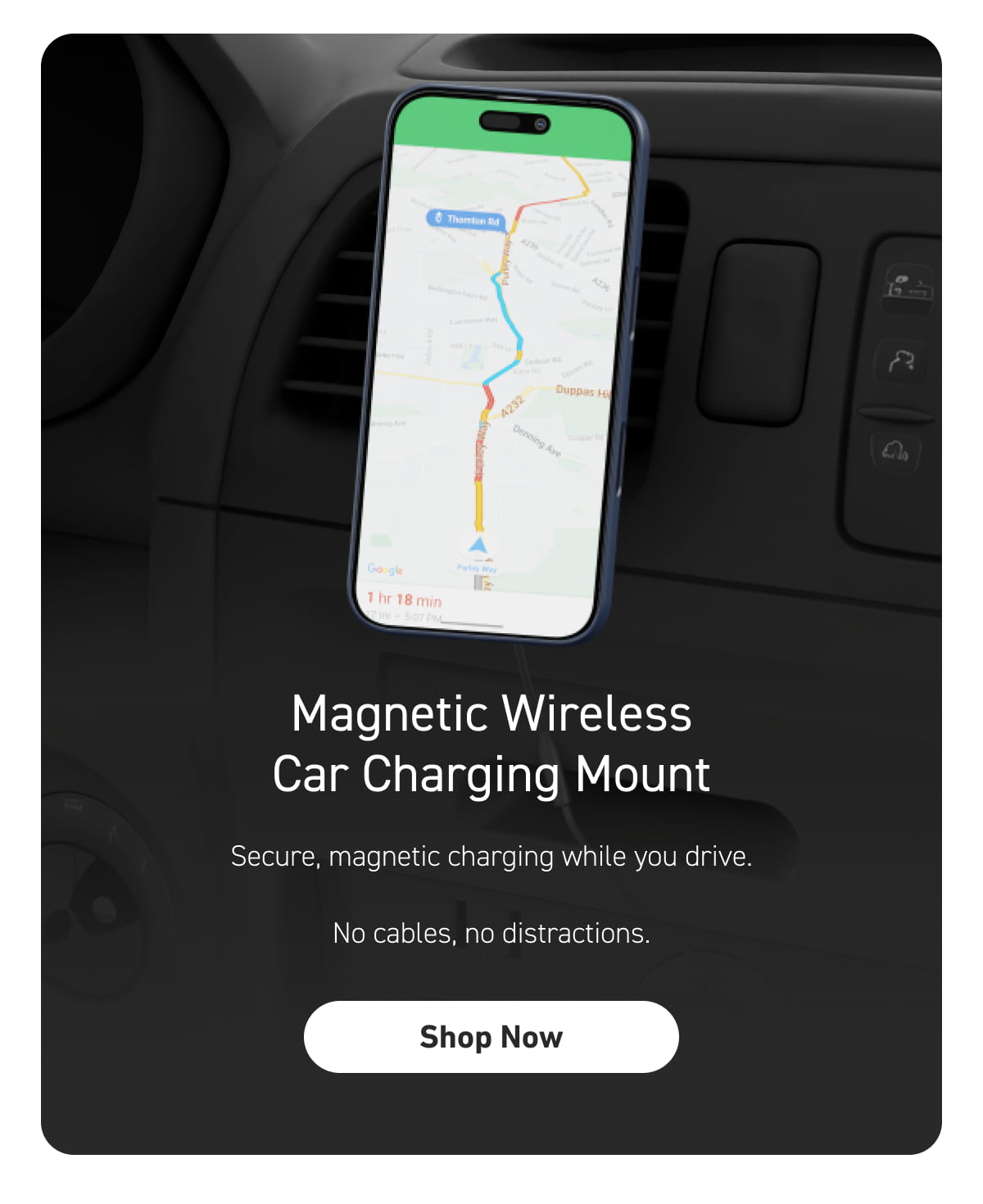 Magnetic Wireless Car Charging Mount