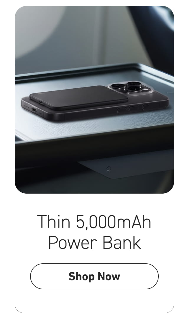 Thin 5,000mAh Power Bank [Click here to Shop Now]