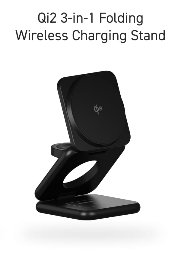 Qi2 3-in-1 Folding Wireless Charging Stand