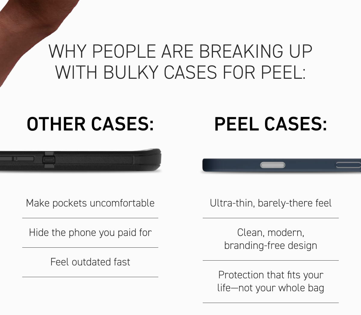 Why people are breaking up with bulky cases for Peel