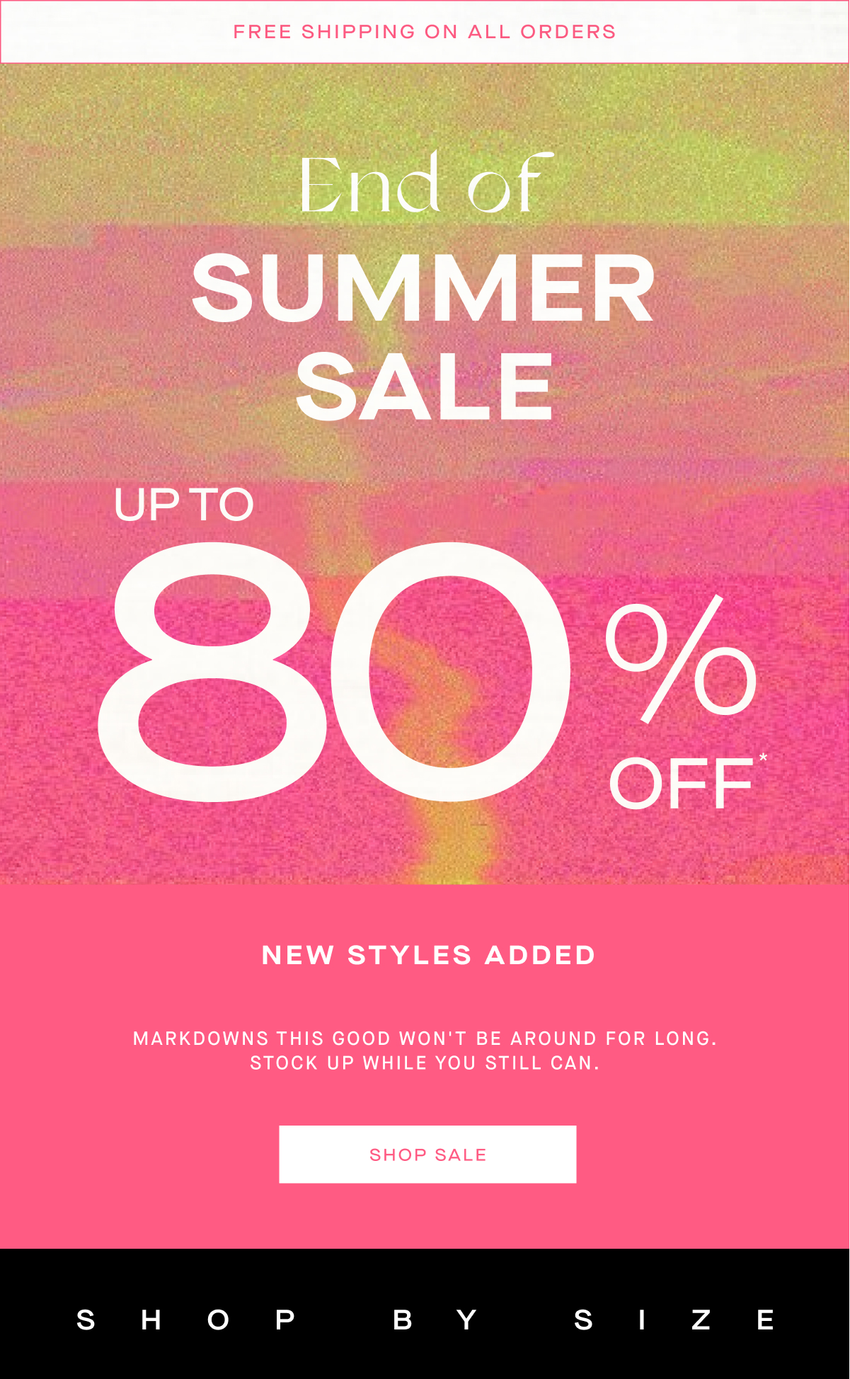 Shop The End of Summer Sale 
