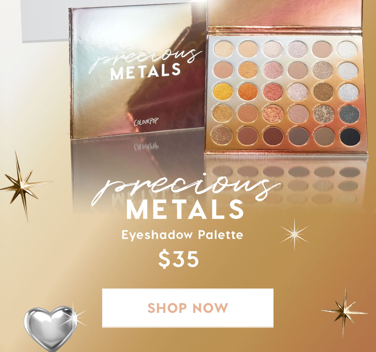 Precious Metals Eyeshadow Palette $35 Shop Now