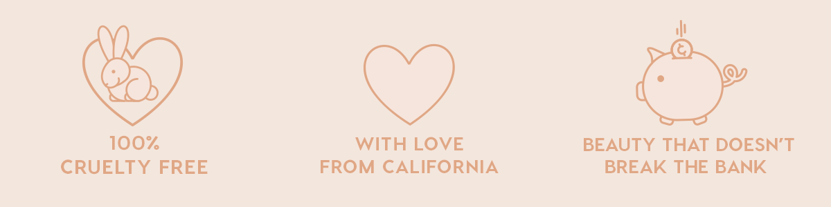 100% Cruelty Free, With Love from California, Beauty that doesn't break the bank