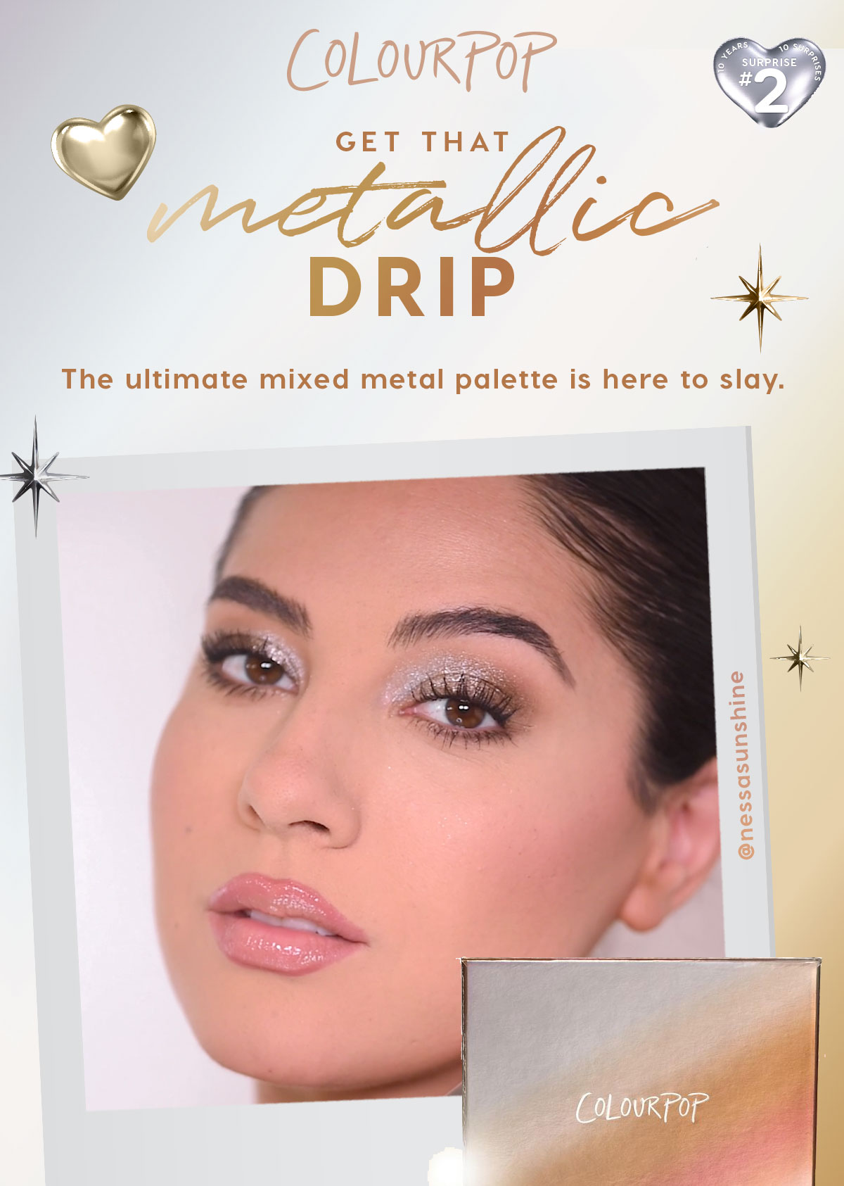 ColourPop - Metallic Drip - The ultimate mixed metal palette is here to slay