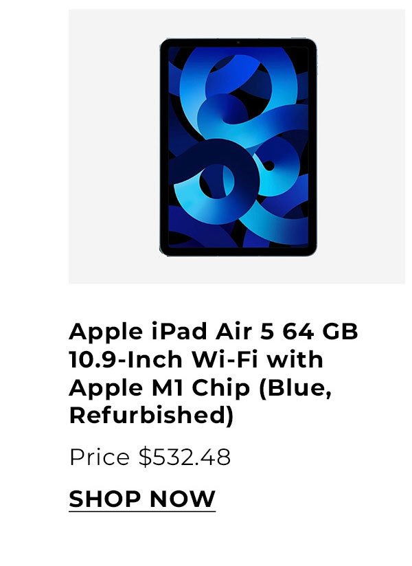 Apple iPad Air 5 64 GB 10.9-Inch Wi-Fi with Apple M1 Chip (Blue, Refurbished)