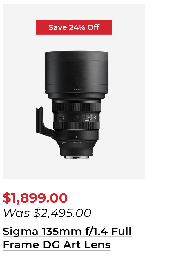 Sigma 135mm f/1.4 Full Frame DG Art Lens (L Mount)