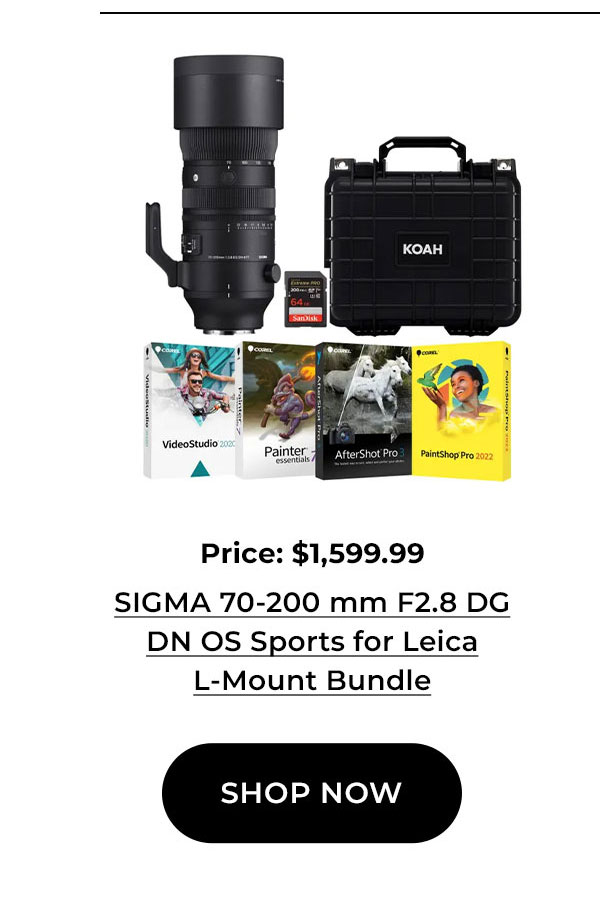 SIGMA 70-200 mm F2.8 DG DN OS Sports for Leica L-Mount with Waterproof Hard Case Bundle