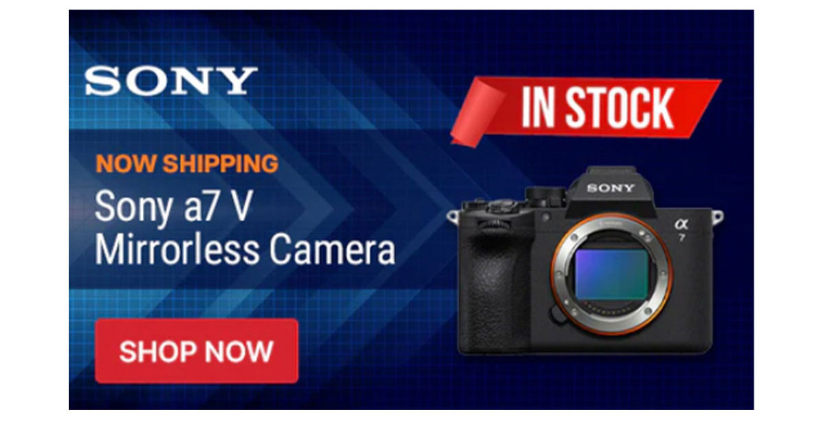 no shipping sony a7 V mirrorless camera