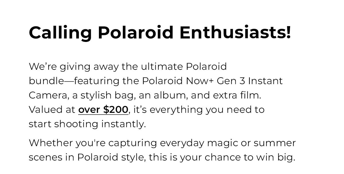 calling polaroid ethusiasts