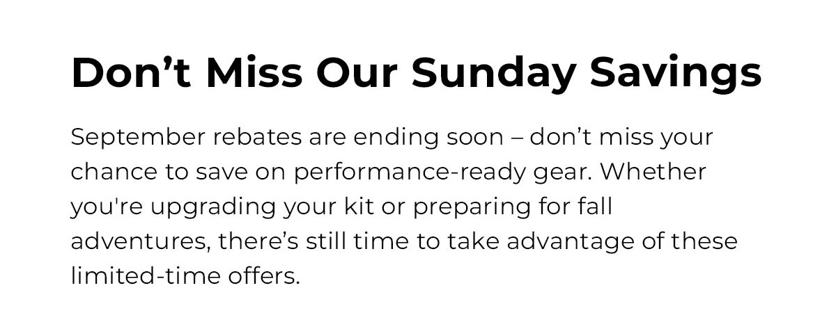 don't miss our sunday savings
