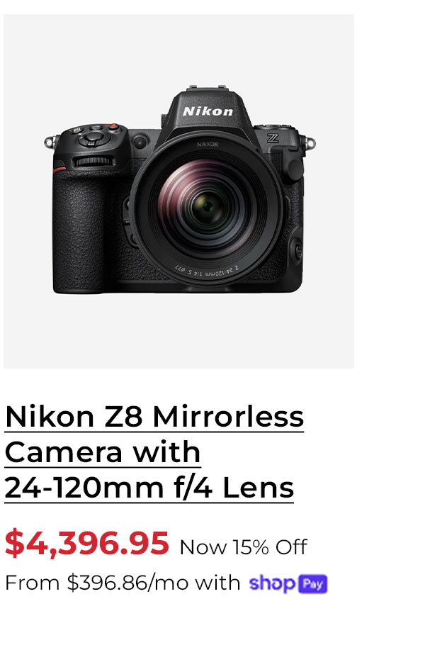 Nikon Z8 Mirrorless Camera with 24-120mm f/4 Lens