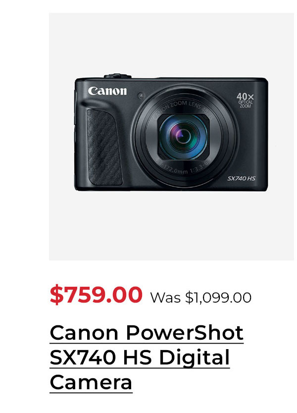 Canon PowerShot SX740 HS Digital Camera (Black)