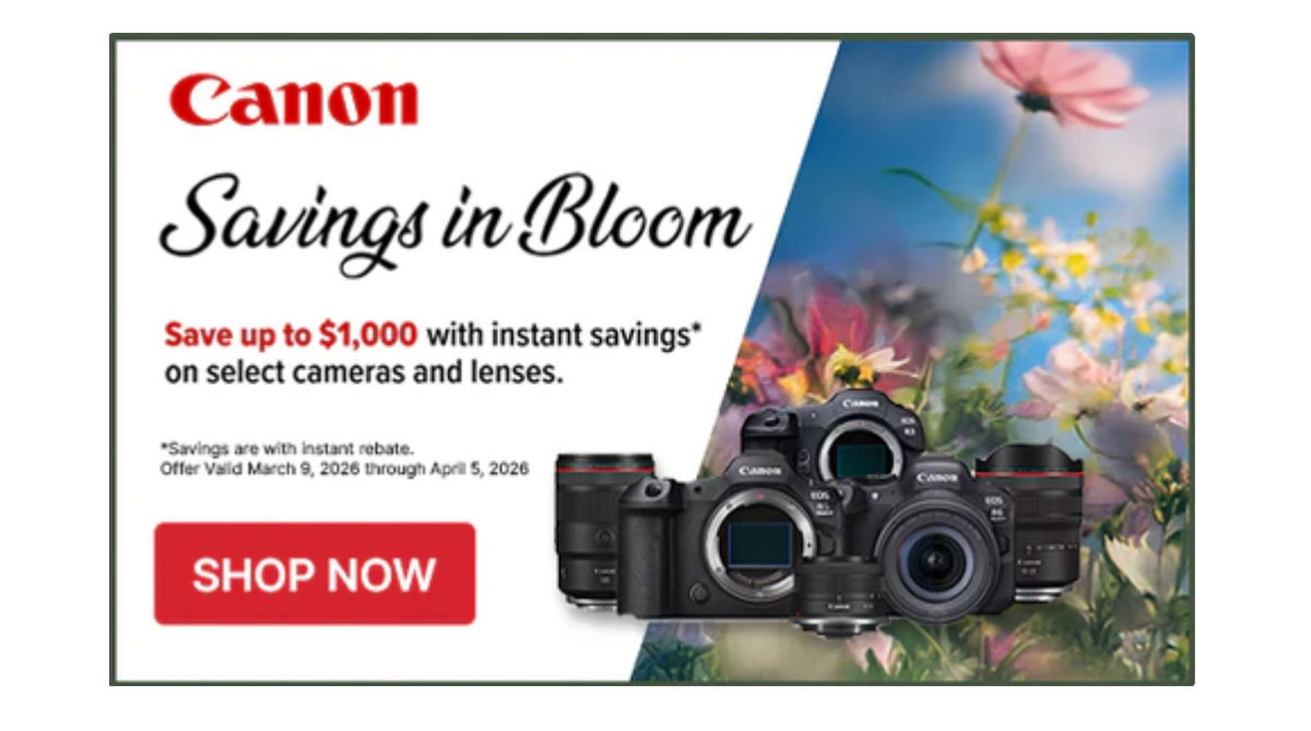 save up to $1,000 off canon spring savings