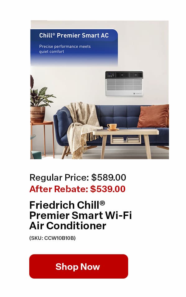 Friedrich Smart Wi-Fi Room Air Conditioner 10000 BTU with QuietMaster Technology