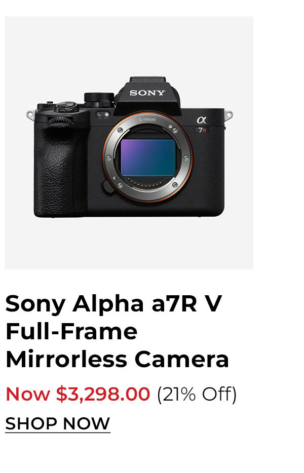 Sony Alpha a7R V Full-Frame Mirrorless Interchangeable Lens Camera Body