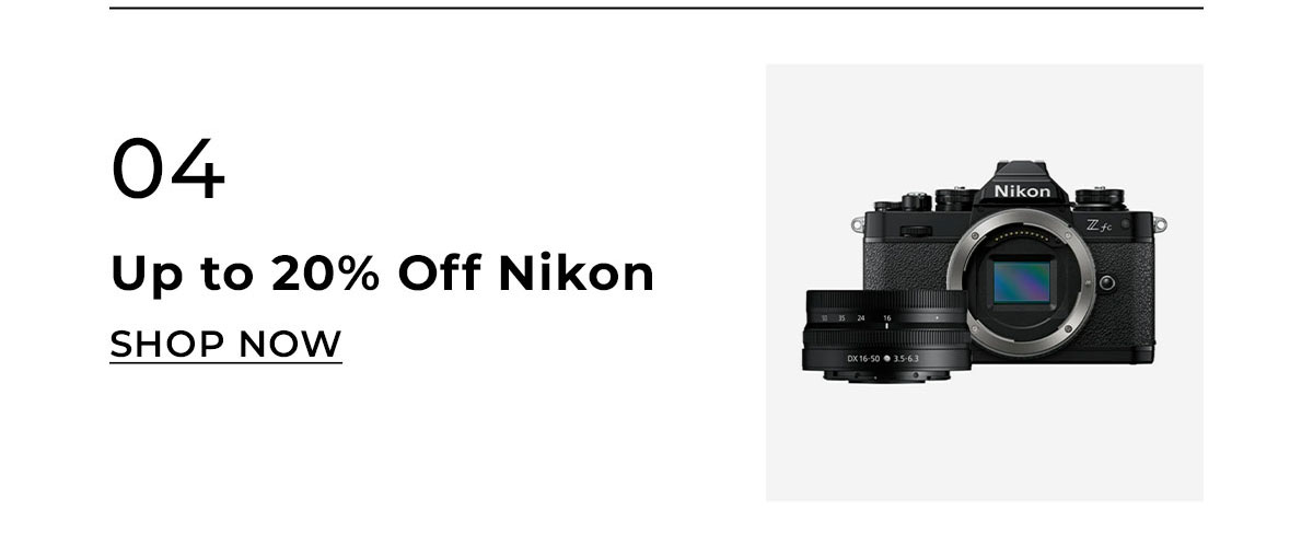20% off nikon
