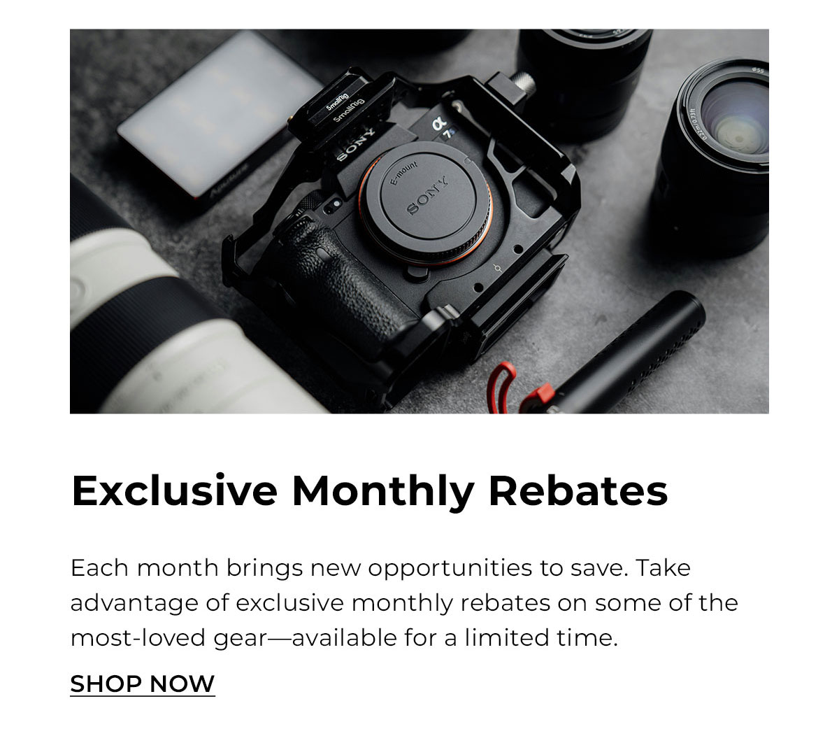 exclusive monthly rebates