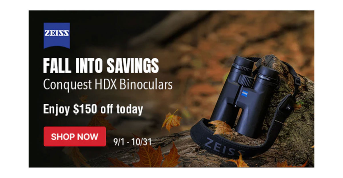 enjoy $150 off zeiss conquest hdx binoculars