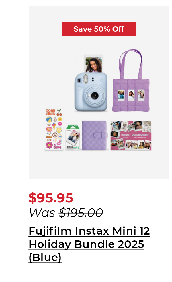 Fujifilm Instax Mini 12 Holiday Bundle 2025 (Blue)