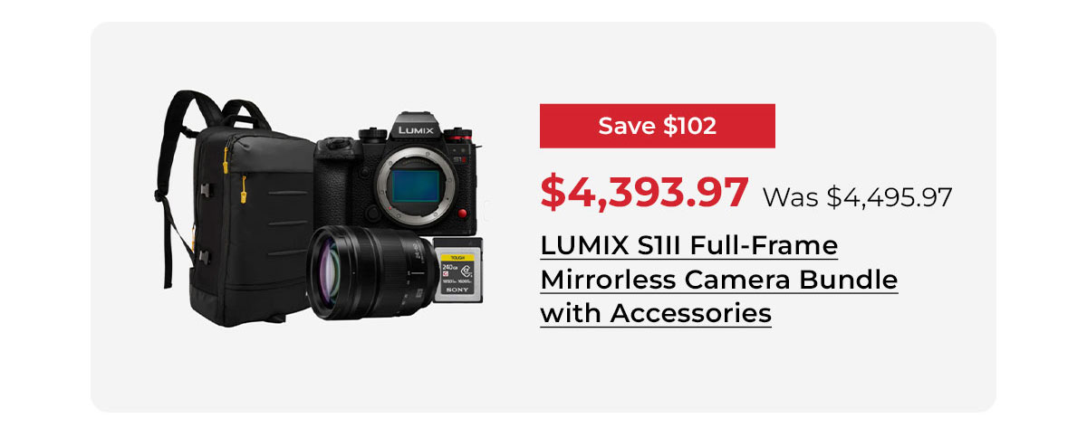 LUMIX S1II Full-Frame Mirrorless Camera Bundle with Accessories