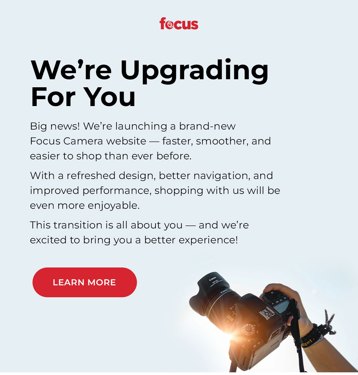 we're upgrading for you