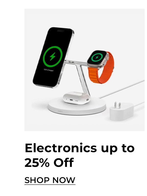 up to 25% off electronics