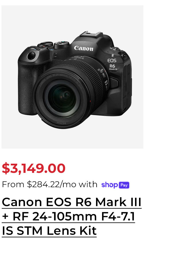 Canon EOS R6 Mark III Mirrorless Camera with RF24-105mm F4-7.1 IS STM Lens Kit