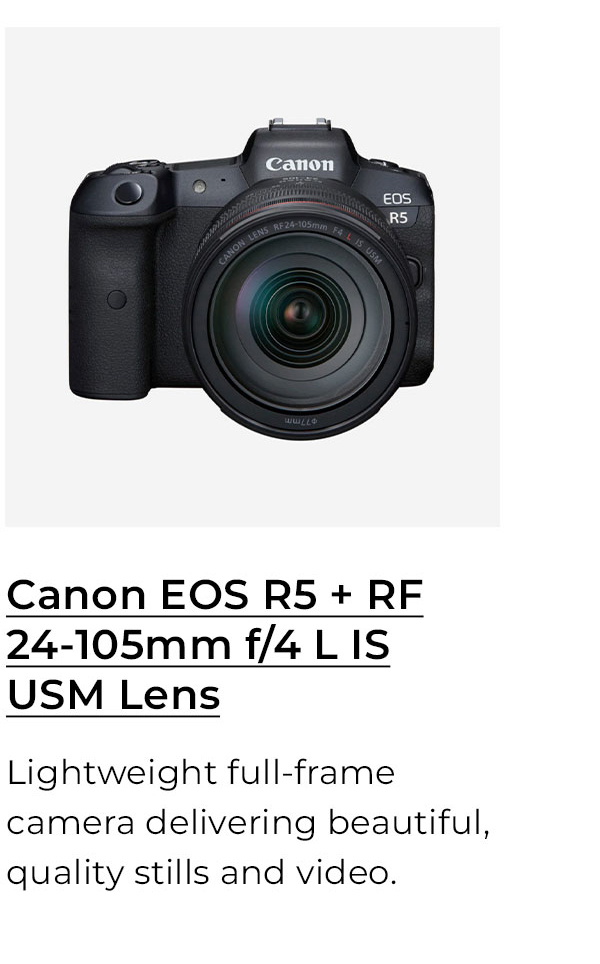 Canon EOS R5 Mirrorless Digital Camera with RF 24-105mm f/4 L IS USM Lens