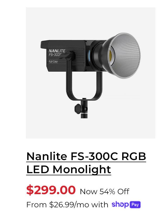 Nanlite FS-300C RGB LED Monolight with OLED Screen and 15 Lighting Effects