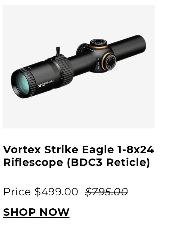 Vortex Strike Eagle 1-8x24 Riflescope (BDC3 Reticle)