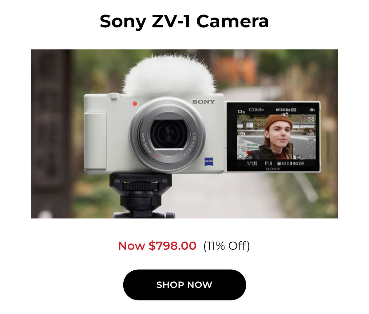 Sony ZV-1 Camera for Content Creators and Vloggers (White)