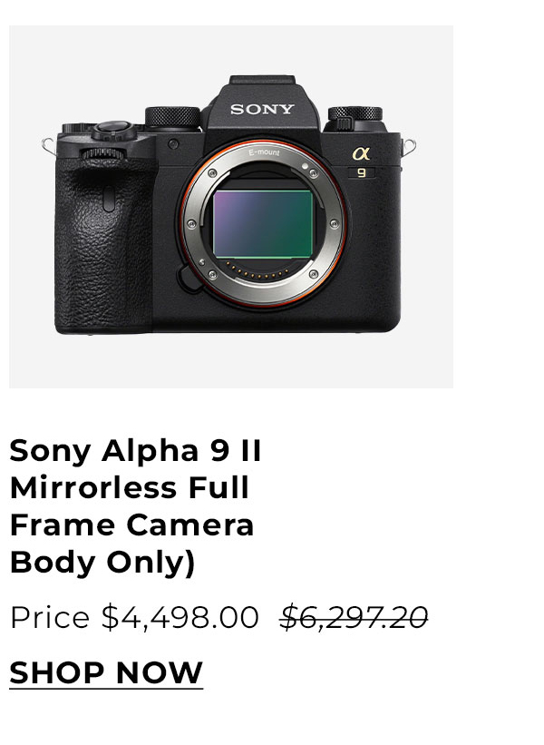 Sony Alpha 9 II Mirrorless Full Frame Camera (Body Only)