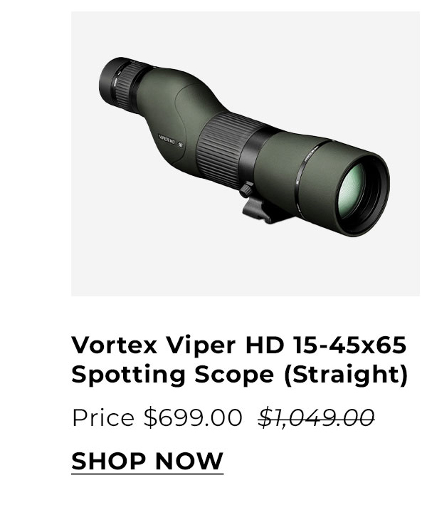 Vortex Viper HD 15-45x65 Spotting Scope (Straight)
