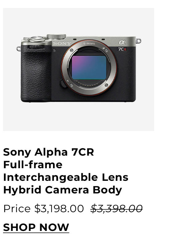 Sony Alpha 7CR Full-frame Interchangeable Lens Hybrid Camera Body (Silver)