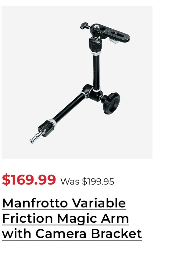 Manfrotto Variable Friction Magic Arm with Camera Bracket