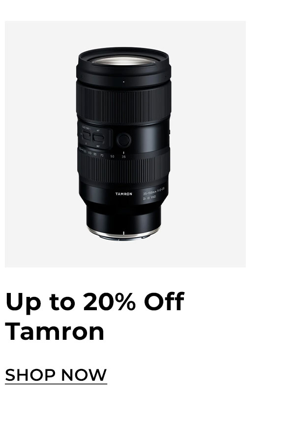 Up to 20% off tamron