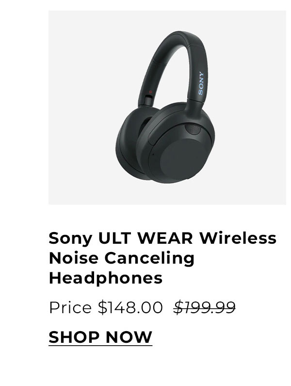 Sony ULT WEAR Wireless Noise Canceling Headphones with Dual Noise Sensor Technology (Black)