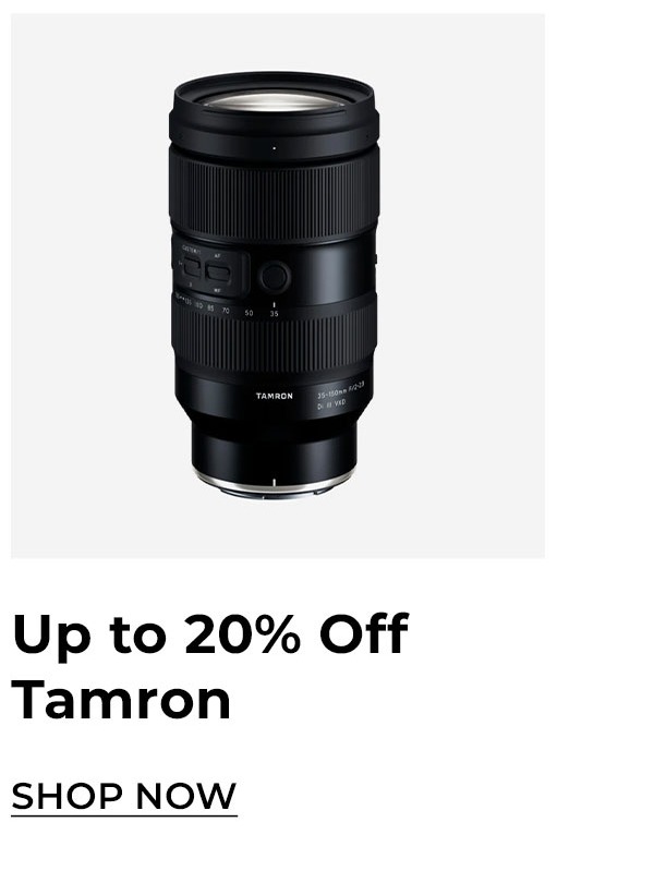 Up to 20% off tamron