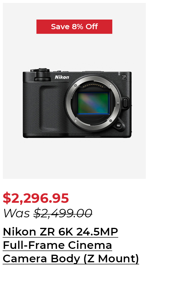 Nikon ZR 6K 24.5MP Full-Frame Cinema Camera Body (Z Mount)
