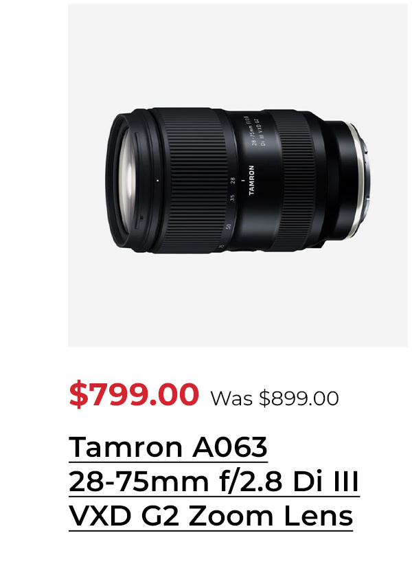 Tamron A063 28-75mm f/2.8 Di III VXD G2 Zoom Lens for Sony E-Mount