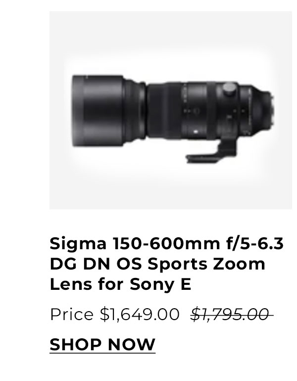 Sigma 150-600mm f/5-6.3 DG DN OS Sports Zoom Lens for Sony E