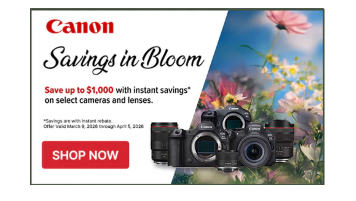 save up to $1,000 off canon spring savings