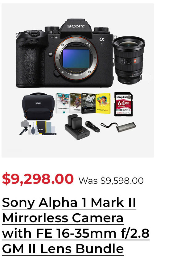 Sony Alpha 1 Mark II Mirrorless Camera with FE 16-35mm f/2.8 GM II Lens Bundle