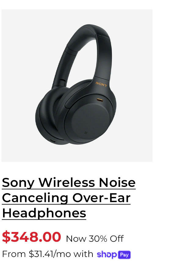 Sony WH-1000XM4 Wireless Noise Canceling Over-Ear Headphones (Black)