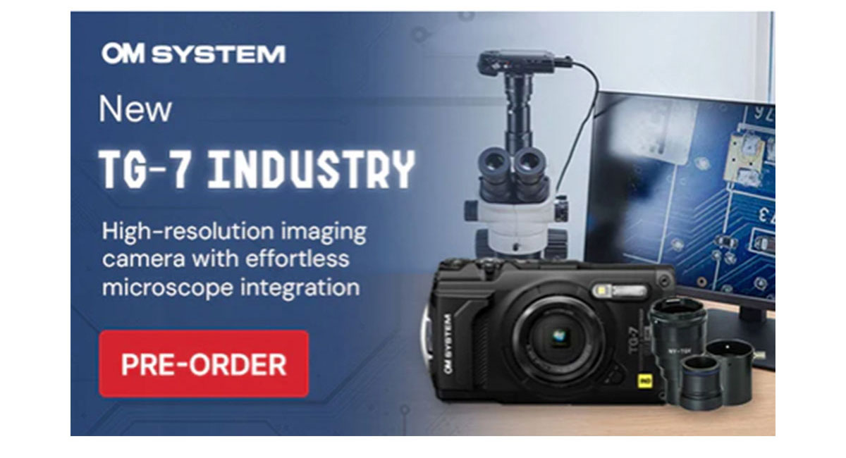 new OM SYSTEM TG-7 INDUSTRY Digital Camera with NY-TGV Microscope Adapter Kit (Black)